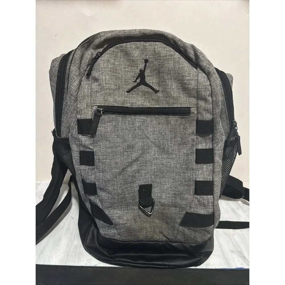 Jordan Gray Backpack 16 Inch Mens School Work Bag Jumpman Heathered